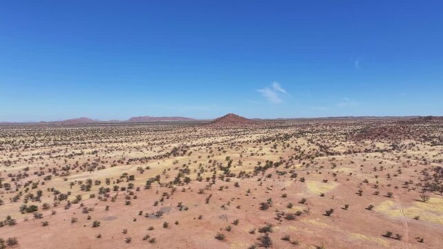 Aerial view of Himba Tribal lands in Namibia