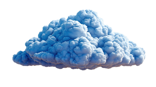 Cloud Formation in the Sky: A puffy, azure cloud dominates the frame, its intricate formations creating a breathtaking scene in the sky, symbolizing dreams and the beauty of the natural world.