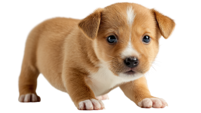 Playful Puppy's Gaze: An adorable puppy captivates with its expressive eyes and endearing pose, embodies the epitome of canine charm and playful innocence.