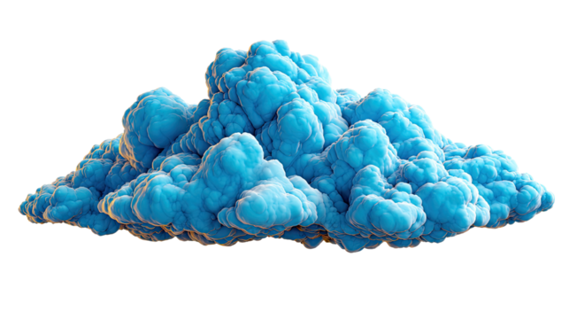 Cloud-like Formation: a vibrant, cloud-like formation, evoking a sense of wonder and abstract beauty.