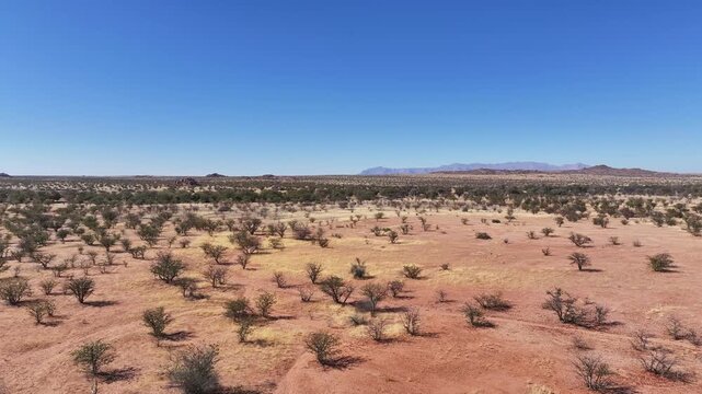 Aerial view of Himba Tribal lands in Namibia