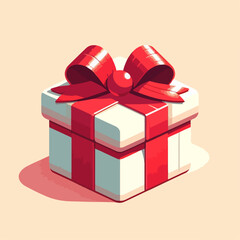 flat illustration of christmas gift