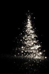 Glowing festive tree illustration.