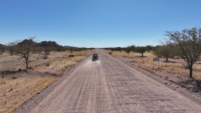 Aerial view of Himba Tribal lands in Namibia