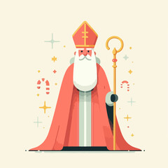 flat illustration of santa claus