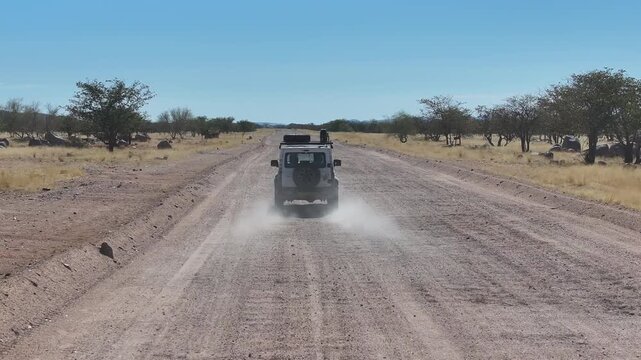 Aerial view of Himba Tribal lands in Namibia