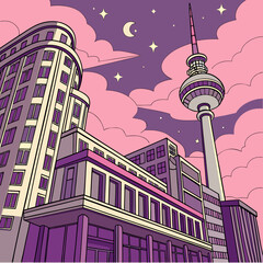 Surreal Retro-Futuristic Dreamscape with Pixel Skies