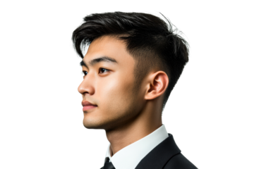 Side profile of young professional man

