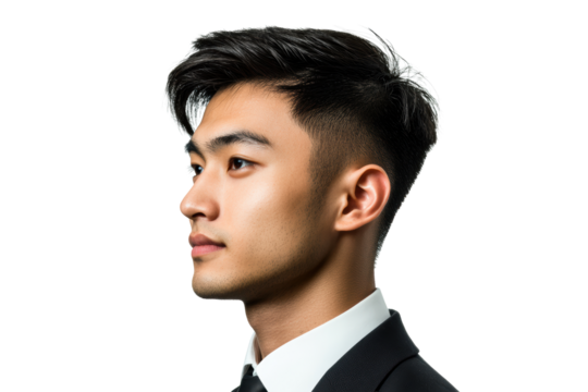 Side profile of young professional man
