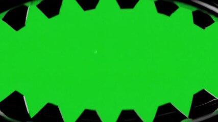 Futuristic Robotic Eye with Green Laser Beam and Green Screen for Advanced Technology. - Powered by Adobe