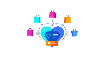 AI-Powered Wishlist E-Commerce Icon