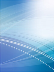 Naklejka premium Blue Abstract Wave Background with Light Lines