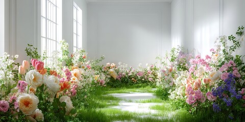 Fototapeta premium A room in flowers