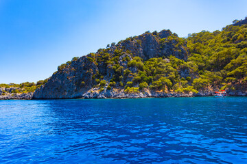 Obraz premium Aquarium Bay near Oludeniz village, Fethiye district in Turkey