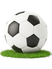 Fototapeta premium Classic soccer ball on grass perfect for sports design projects