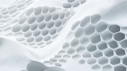 White golf balls lined up in a row in a laboratory setting