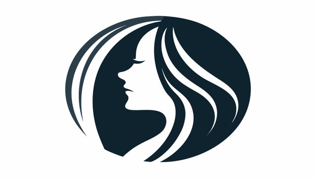 Elegant woman silhouette logo for beauty salon, spa, or wellness brand creating a serene, sophisticated identity and memorable first impression with its simple design