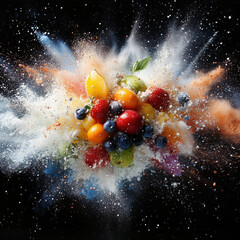 Abstract cosmic space with nebula stars and galaxies