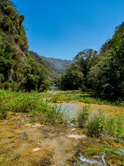 Natural Pools at Cahabon River, Semuc Champey Natural Monument, Lanquin, Alta Verapaz Department, Guatemala