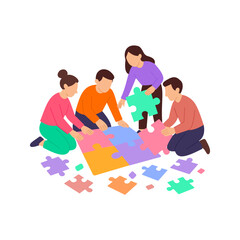 Puzzle Solving, working together to complete patterns