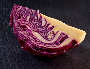 Obraz premium Rotkohl Viertel, Kohl, Gemüse, Kraut