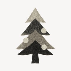 Fototapeta premium Minimalist textured Christmas tree