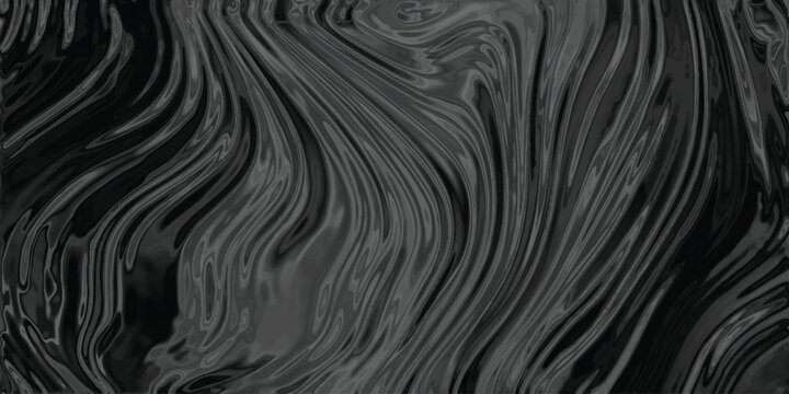 Black and gray abstract liquid marble texture with deep swirling patterns and a glossy, flowing surface for backgrounds - Powered by Adobe