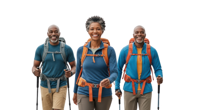 Modern stock photo showing hiking, hikers, trekking captured in vibrant atmosphere ideal for professional campaigns - Powered by Adobe