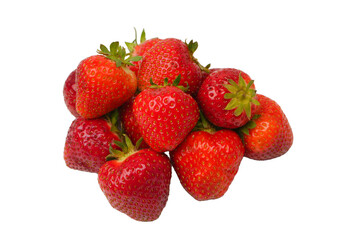 Fresh group of berries isolated on a white background.