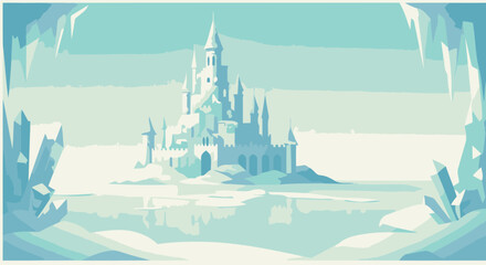 Ice Palace Cartoon Illustration