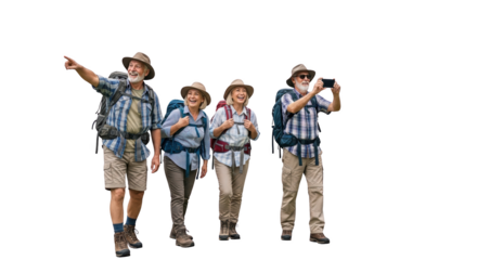 Beautiful visual representation of senior, elderly, hiking emphasizing realism and artistic photography approach for modern branding and lifestyle representation