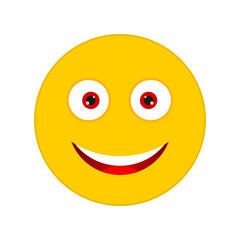 Happy smiley emoticon face icon isolated on transparent background