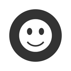 Simple Smile icon isolated on transparent background