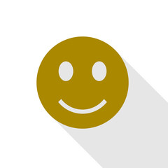 Simple Smile icon isolated on transparent background