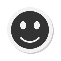Simple Smile icon isolated on transparent background