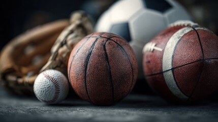 A Vibrant Composition of Sports Equipment Showcasing Various Sporting Pursuits