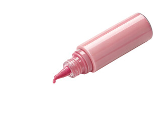 Pink liquid eyeliner pen isolated on transparent background