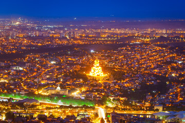 Tbilisi old town aerial panoramic view © saiko3p