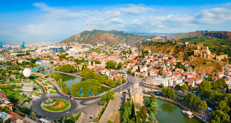 Tbilisi old town aerial panoramic view © saiko3p