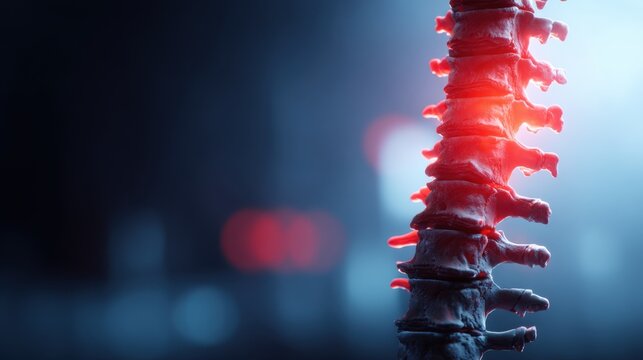 spine and pelvis of a human body on x-ray