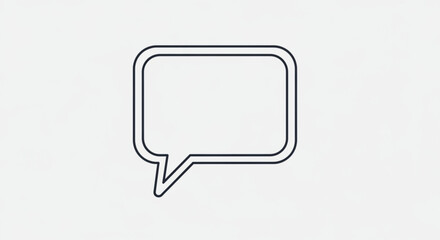 Naklejka premium Simple speech bubble icon on representing communication and dialogue for web design