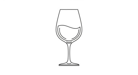 Illustration of a wine glass with wine, perfect for winerelated designs and culinary projects cheers