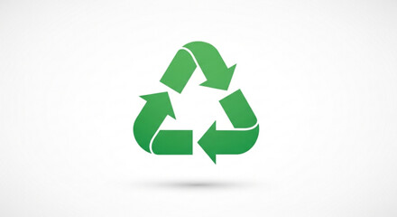 Green recycle sign, an ecofriendly symbol for recycling and environmental sustainability in a clean design