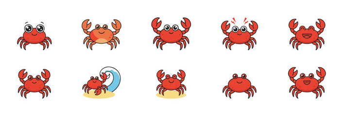Crab Expressions Set