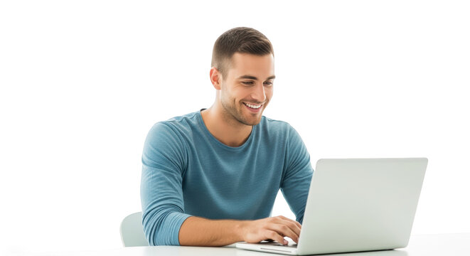 Modern stock photo showing man, laptop, computer captured in vibrant atmosphere ideal for professional campaigns