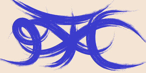 Grainy rough bold brush strokes with hand drawn texture. Distress damaged  vintage template. Texture overlay. Waves, curves. Retro grunge background for posters, backdrop. Old wall design.