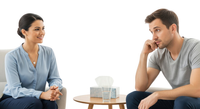 Beautiful visual representation of therapy, counseling, therapist emphasizing realism and artistic photography approach for modern branding and lifestyle representation