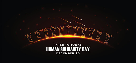 International Human Solidarity Day celebration illustration promoting unity and peace globally