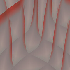 Gray and red smoothly curved quadrangles form an abstract background.
