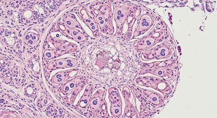 Histological section showing granulomatous inflammation from chronic malaria